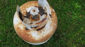 Old Gas Bottle for Recycling