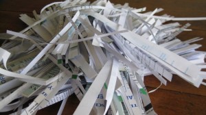 Why can't shredded paper go in the yellow bin?